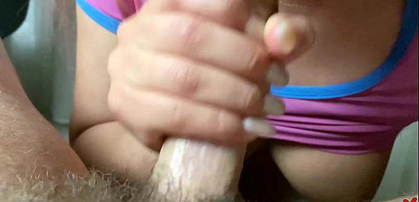  Passionately Sucks Dick and Gently Jerks It Off to Cum On Tits